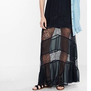Express maxi lace skirt